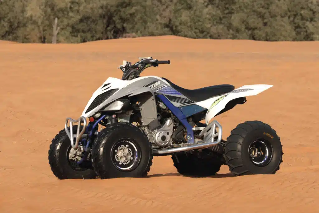 Yamaha Raptor-700CC quad bike in Dubai Desert